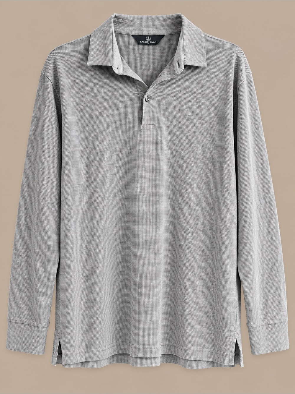 Hart Schaffner Marx Gray Long-Sleeve Polo
